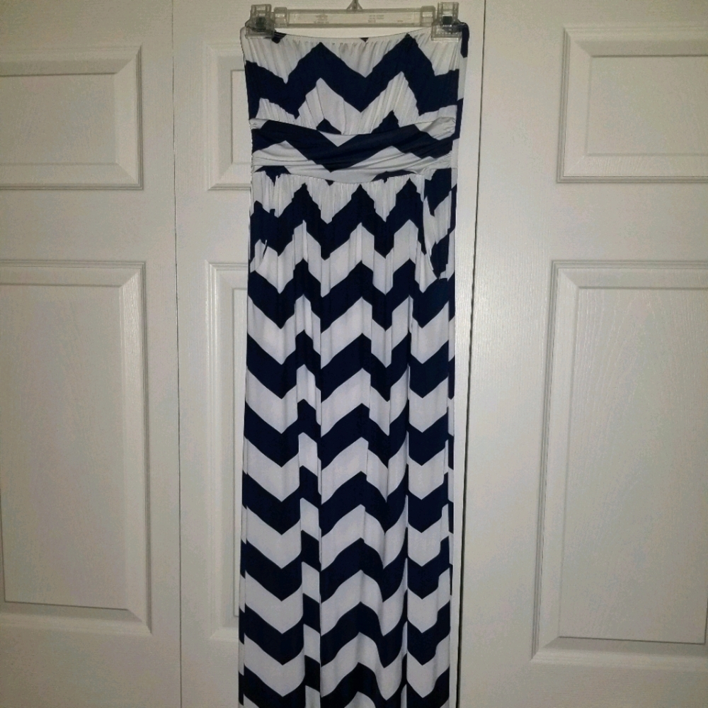 Slinky strapless dress